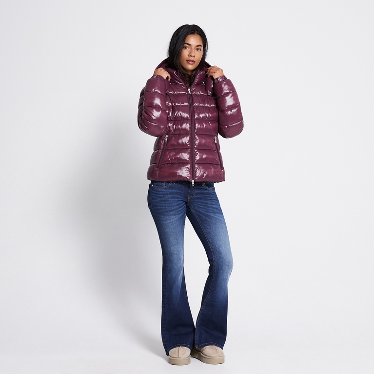 Short puffer jacket "Nikki" Aubergine